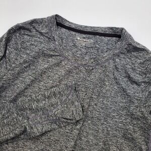 Athleta Womens Grey Space Dye Long Sleeve Performance Top Thumbholes Size M